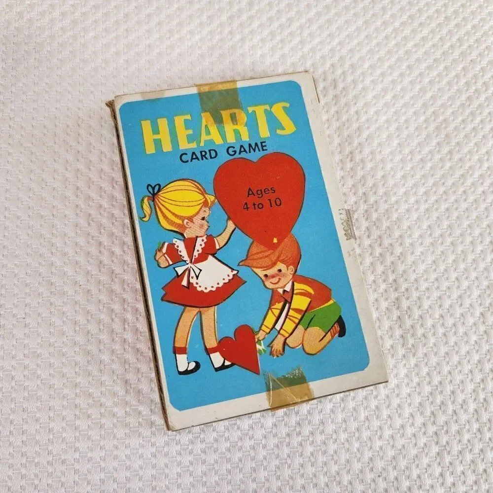 Vintage Hearts Card Game #447X 1950s Art Work